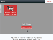 Tablet Screenshot of dawsonforestanimalhospital.com